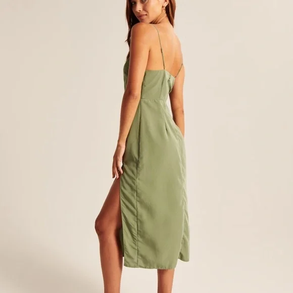 Abercrombie & Fitch keyhole halter midi dress - Picture 3 of 9